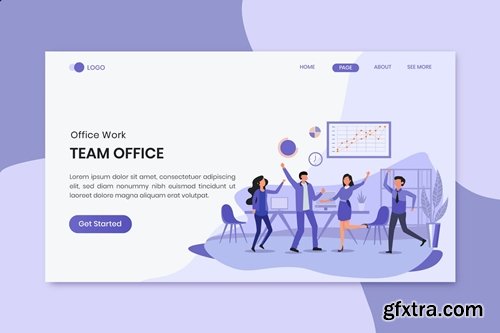 Project Success Business Worker Landing Page