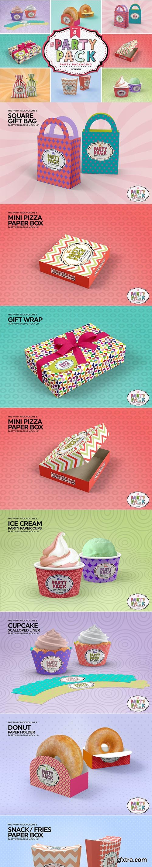 Party Packaging Mockups Vol.8 Party Packaging Mockups Vol.8