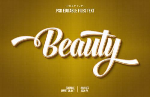 White 3d Text Effect, 3d White Text Style Effect, 3d White Golden Text Effect Using Layer Styles Premium PSD