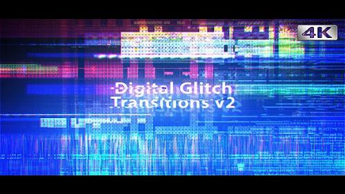 Videohive - Digital Glitch Transitions v2 - 4K