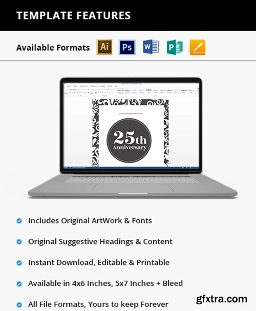 25th-Anniversary-Invitation-Printable 25th-Anniversary-Invitation-Printable