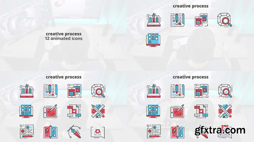 me14680945-creative-process-flat-animation-icons-montage-poster