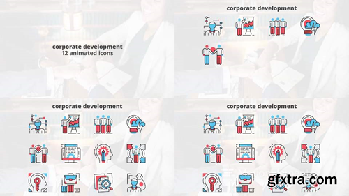 me14680951-corporate-development-flat-animation-icons-montage-poster