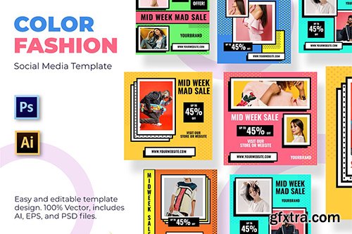 Colorful Social Media Template Colorful Social Media Template