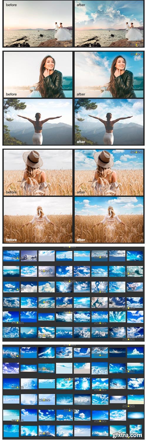 Blue Sky Overlays, Photoshop Overlay 3972945