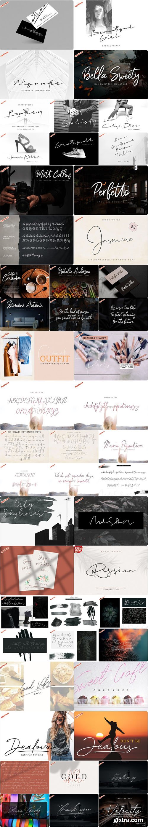 Handwritten Signature Font Collection [8 Fonts]