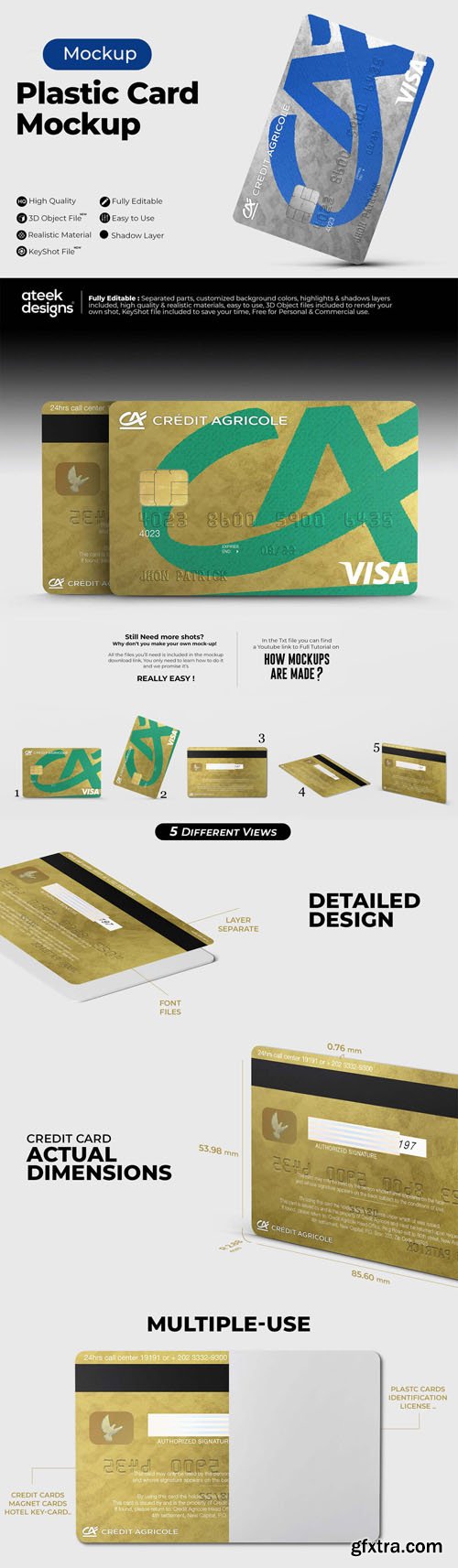 Plastic Card PSD Mockup Plastic Card PSD Mockup