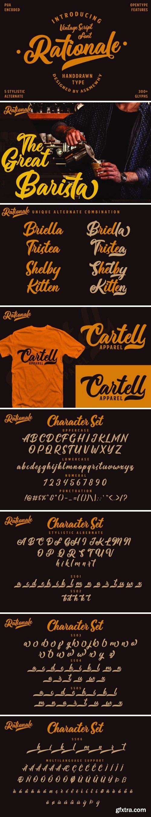 Fontbundles - Rationale Vintage Script Font 366948 Fontbundles - Rationale Vintage Script Font 366948