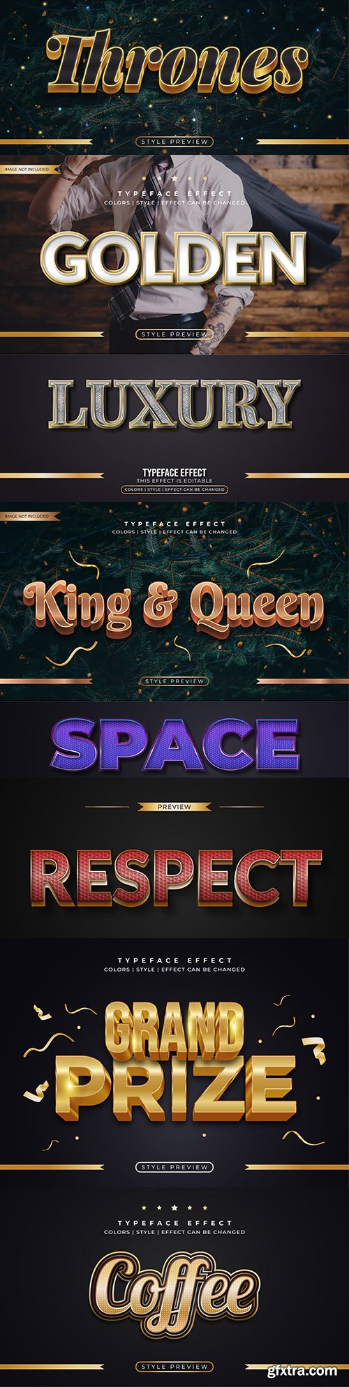 Editable font effect text collection illustration design 79
