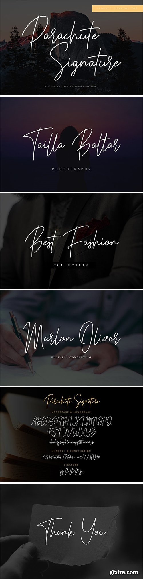Parachute Signature Font