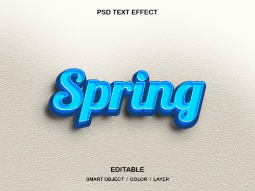 Spring - Psd Text Effect Premium PSD