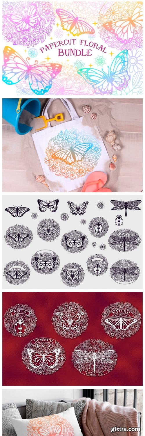 Papercut Floral Bundle Papercut Floral Bundle