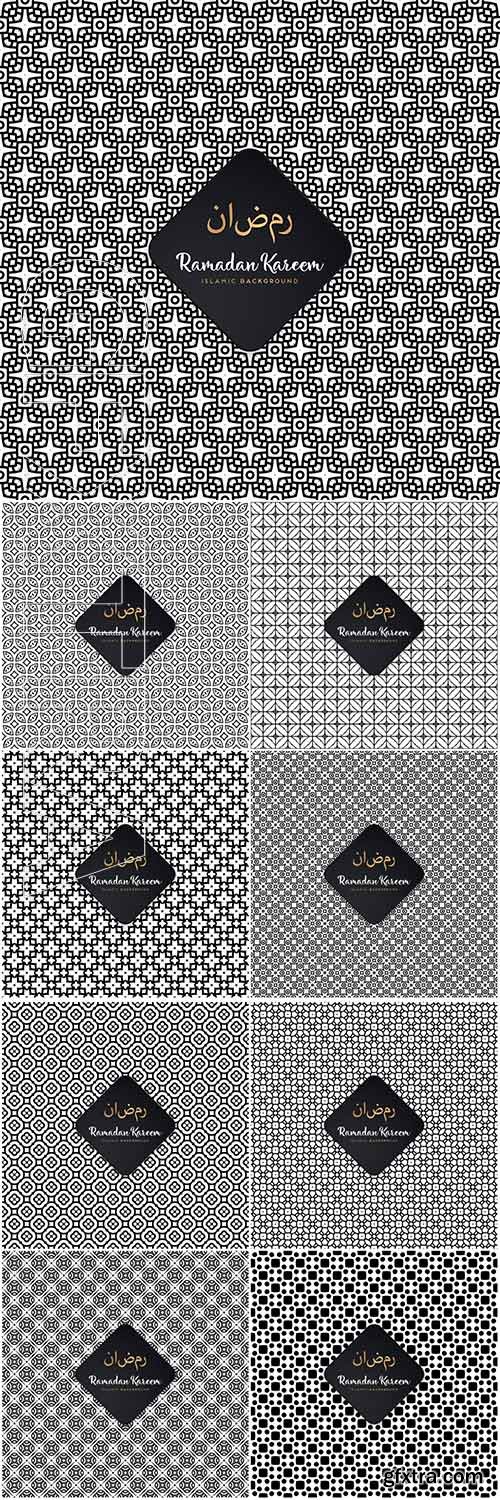 Ramadan kareem seamless pattern mandala vector background # 4