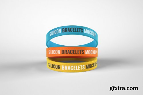 CreativeMarket - Silicone Rubber Bracelet Mockup 4774396
