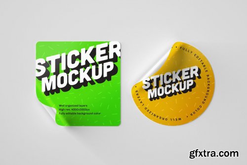 CreativeMarket - 18 Styles - Sticker Mockup Set 4753794