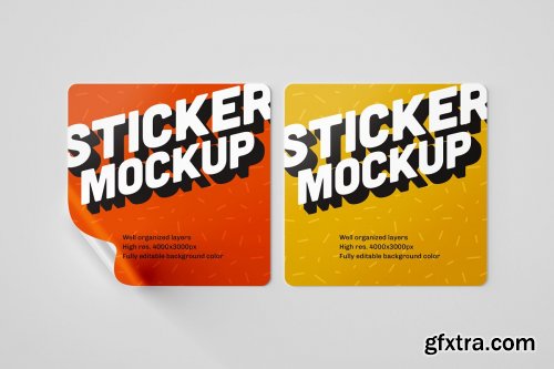 CreativeMarket - 18 Styles - Sticker Mockup Set 4753794