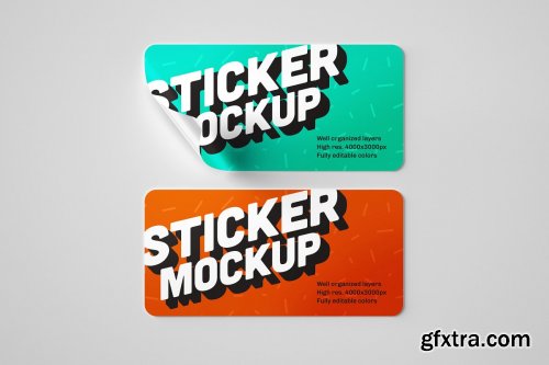 CreativeMarket - 18 Styles - Sticker Mockup Set 4753794