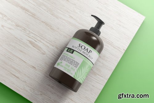 Liquid soap bottle mockup