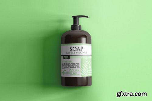 Liquid soap bottle mockup