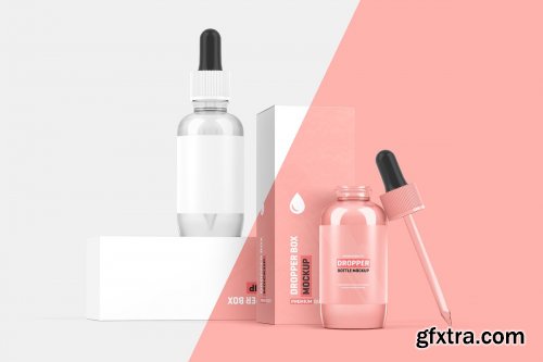 CreativeMarket - Dropper Bottle Packaging Mockup 4184896