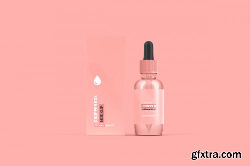 CreativeMarket - Dropper Bottle Packaging Mockup 4184896