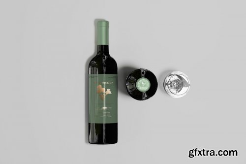 CreativeMarket - Wine Bottle Mockups 4678501