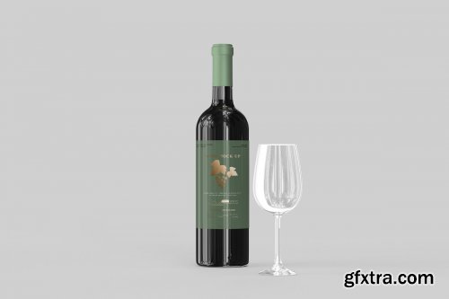 CreativeMarket - Wine Bottle Mockups 4678501
