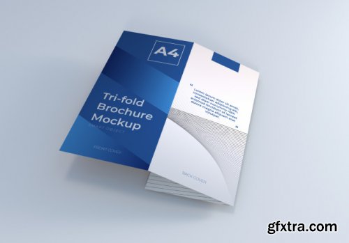 Realistic a4 trifold brochure mockup 2