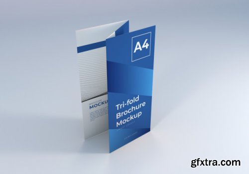 Realistic a4 trifold brochure mockup 2