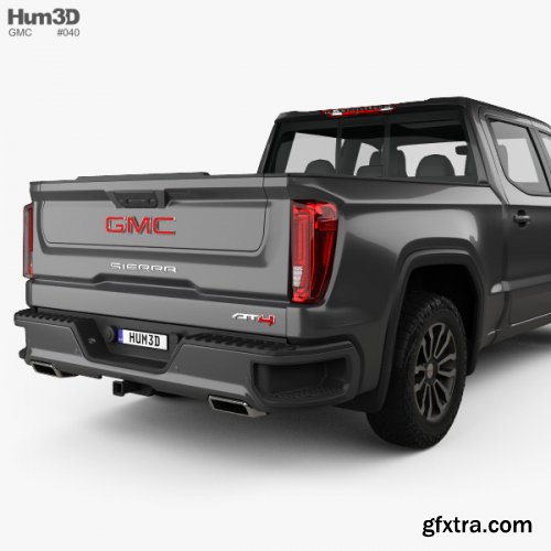 GMC Sierra 1500 Crew Cab Short Box AT4 2019 3D model