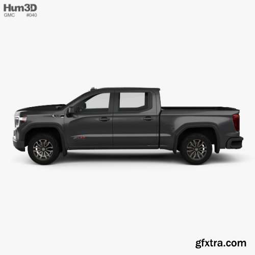 GMC Sierra 1500 Crew Cab Short Box AT4 2019 3D model