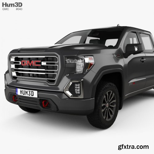 GMC Sierra 1500 Crew Cab Short Box AT4 2019 3D model