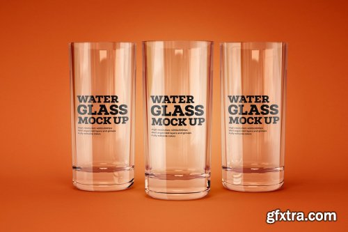 CreativeMarket - Water and Cocktail Glass Mockup Set 4774238