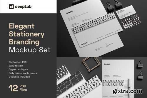 CreativeMarket - Elegant Stationery Branding Mockup 4433253