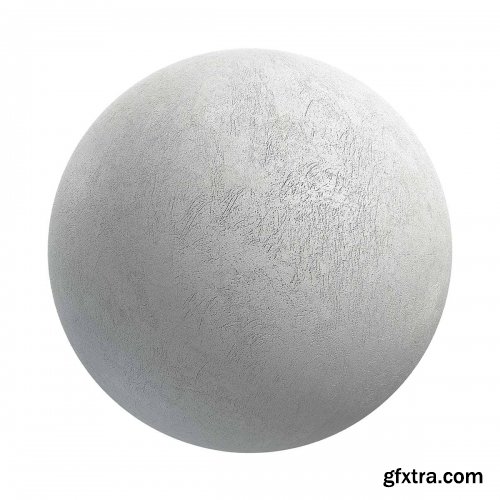 White Stucco Wall 04 PBR Texture