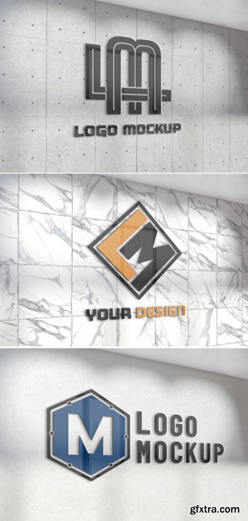 Reflecting Logo on Office Wall Mockup 338878827