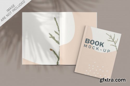 Book and business card mockup