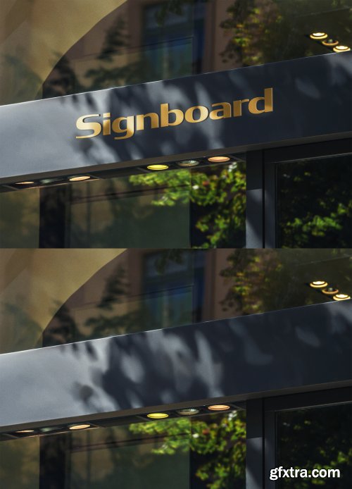 Outdoor Entrance Sign Logo Mockup on Wall 339622111