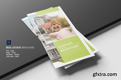 CreativeMarket - Real Estate Trifold Brochure 4686412