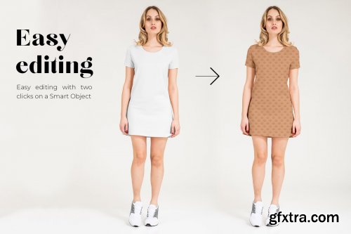 CreativeMarket - Women's Basic Dress Mockup Set 4777621