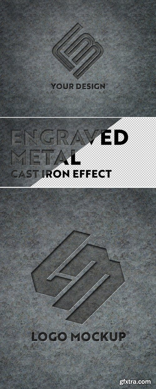 Engraved Logo on Metal Plate Mockup 341752274