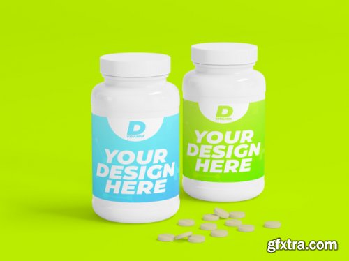 Medicine bottle mockup