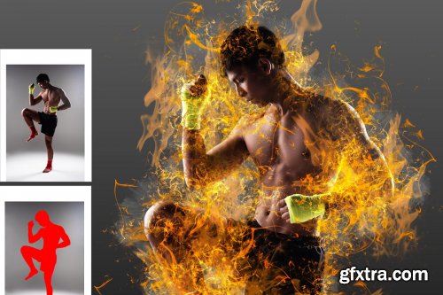 CreativeMarket - Fire Effect Ps Action 4787668