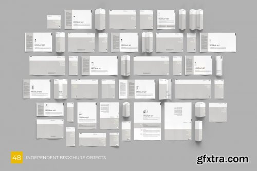 CreativeMarket - Folding Brochure Mockup Set 4409695