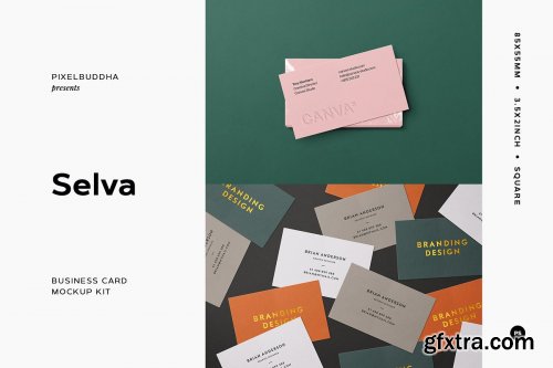 CreativeMarket - Selva: Business Card Mockup Kit 4850573