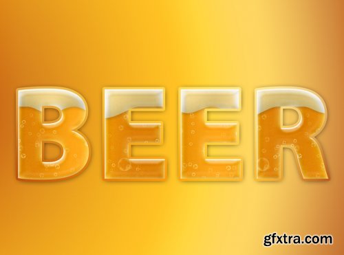 Beer Texture Text Effect Mockup 343517060