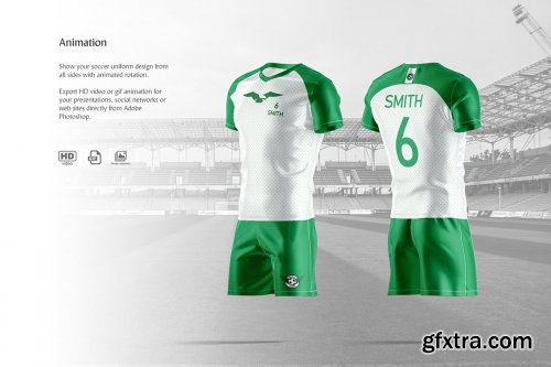 CreativeMarket - Soccer Uniform Animated Mockup 4867412