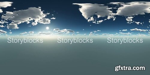 Videoblocks - 4K VR 360 clouds timelapse from sunrise to sunset in virtual reality 360 degree video | Footages