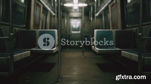Videoblocks - subway car in USA empty because of the coronavirus covid-19 epidemic | Video Loops