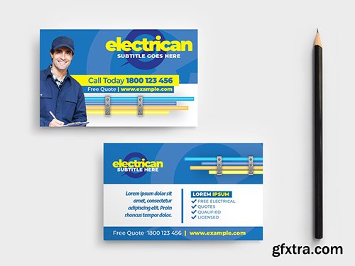 Electrician Business Card Layout 341101962 Electrician Business Card Layout 341101962